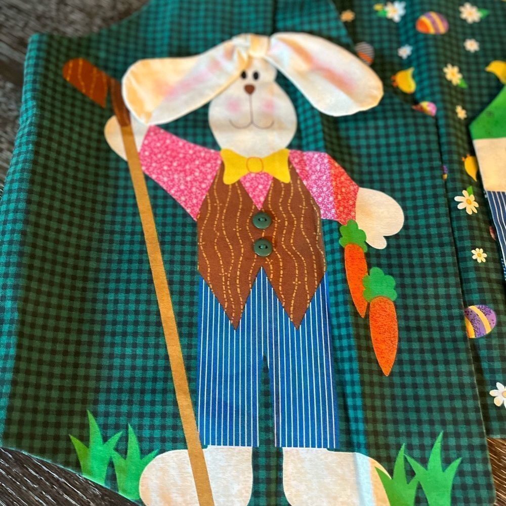 Handmade Easter Bunny Reversible Open Front Vest O/S - Picture 2 of 6